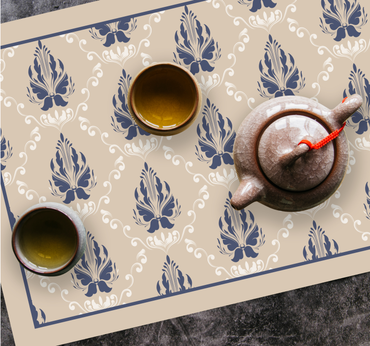 Graceful leaf design placemat - TenStickers