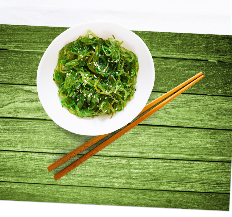 Green wooden surface placemat - TenStickers