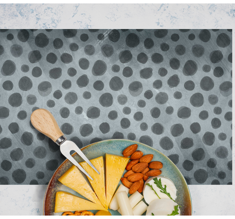Grey polka dot surface placemat - TenStickers