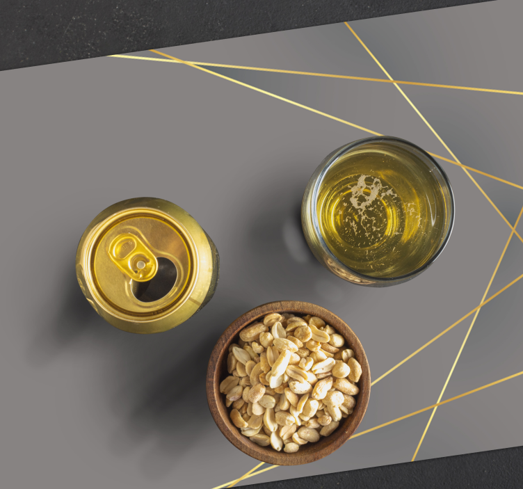 Grey tone geometrical shapes elegant placemats - TenStickers