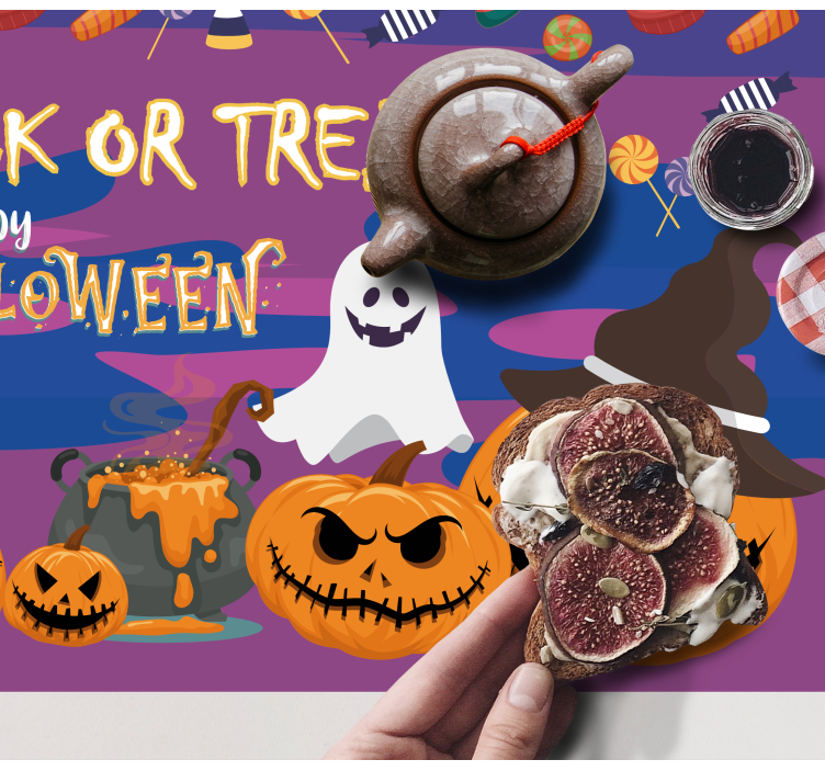 Halloween placemat trick or treat table - TenStickers