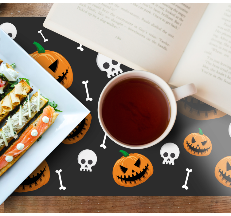 Halloween placemat with pumpkin pattern - TenStickers