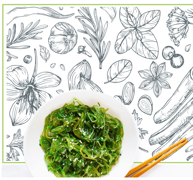 Herb pattern background placemat - TenStickers