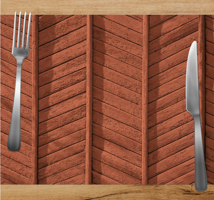Herringbone wood pattern placemat - TenStickers