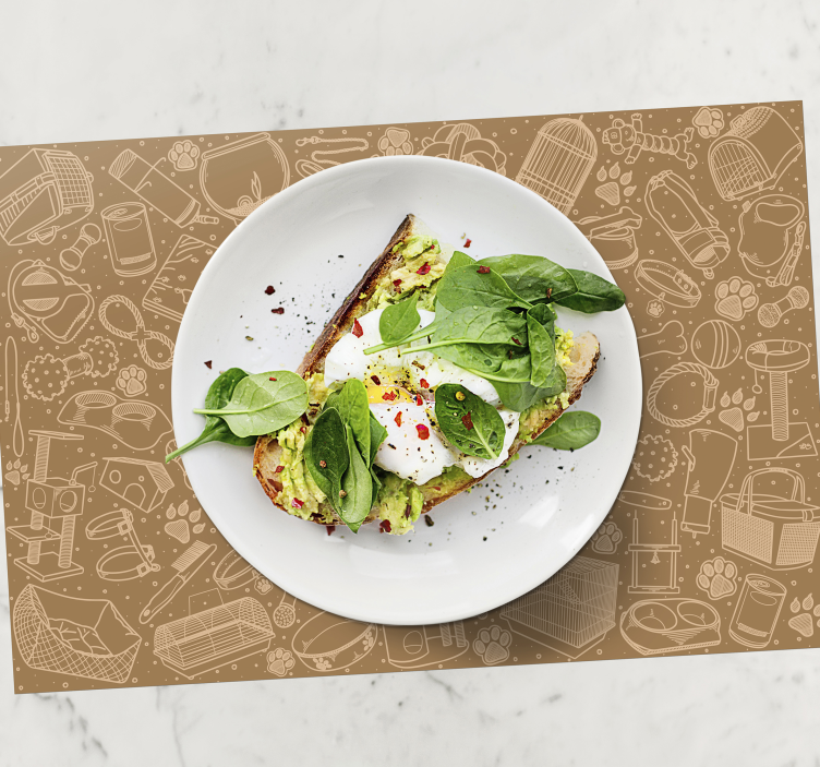 Intricate kitchen elements placemat - TenStickers