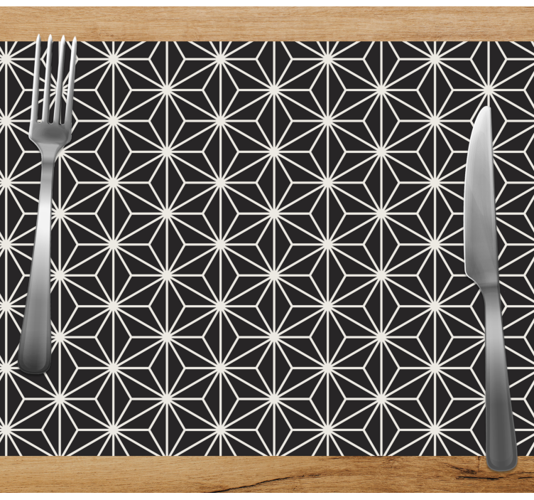 Japanese Asanhoa pattern elegant placemats - TenStickers