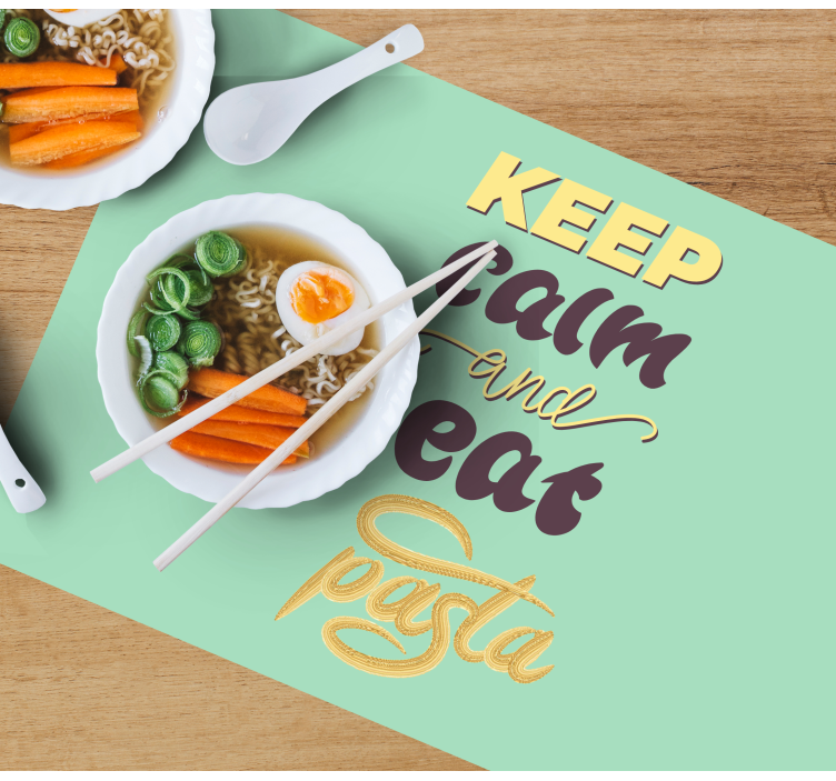 Keep calm pasta quote placemats - TenStickers