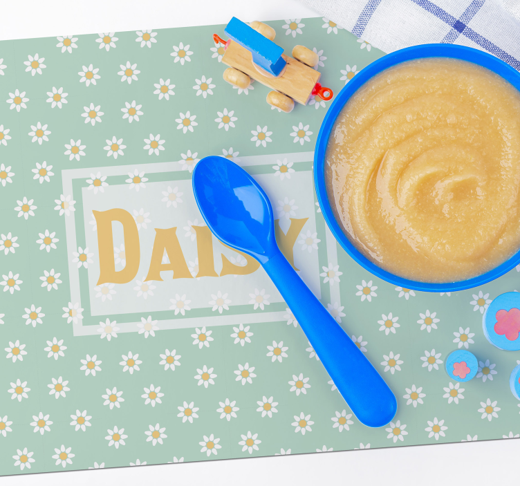 Kids daisy pattern floral placemats - TenStickers
