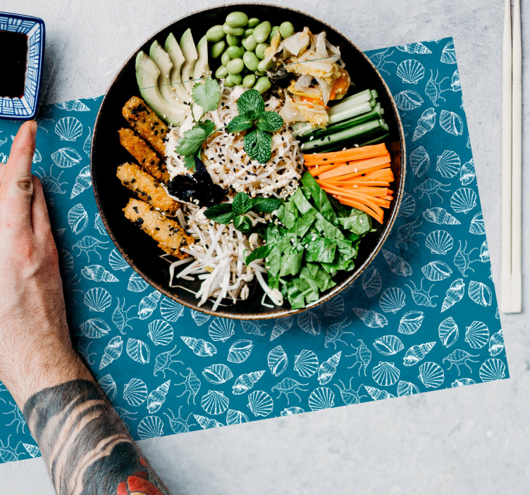 Leaf pattern surface placemat - TenStickers