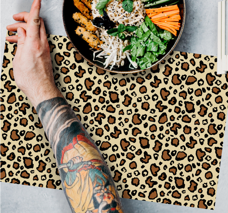 Leopard print motif placemat - TenStickers