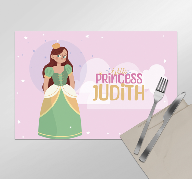 Little princess Personalised placemat - TenStickers