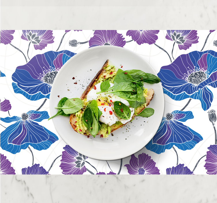 Lively botanical motif placemat - TenStickers