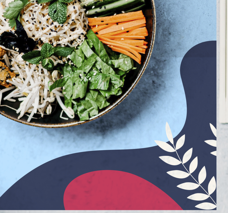 Mephis style blue geometric modern placemats - TenStickers