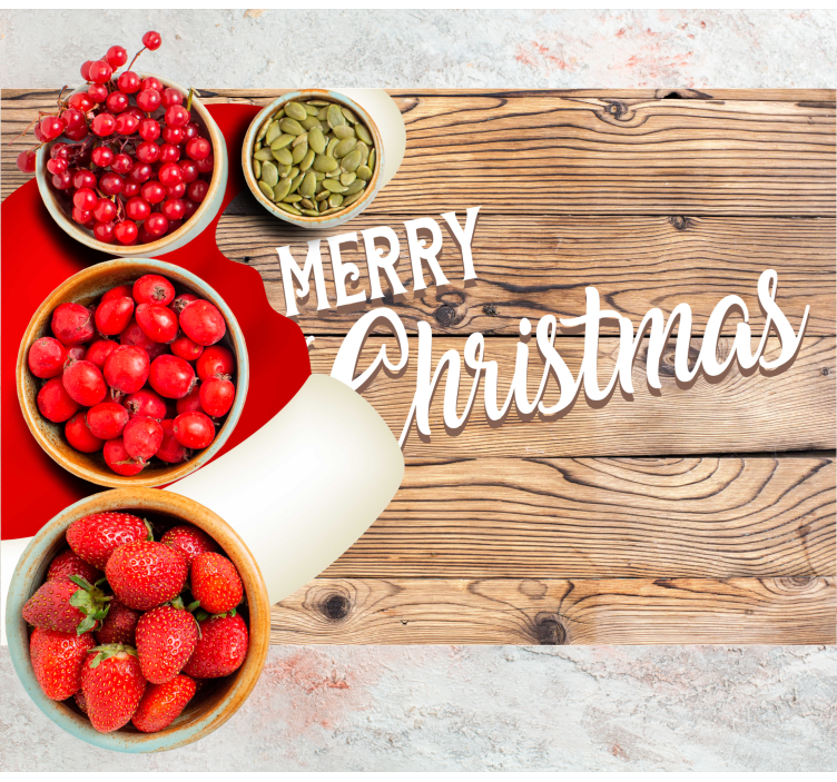 Merry Xmas text Christmas placemats - TenStickers