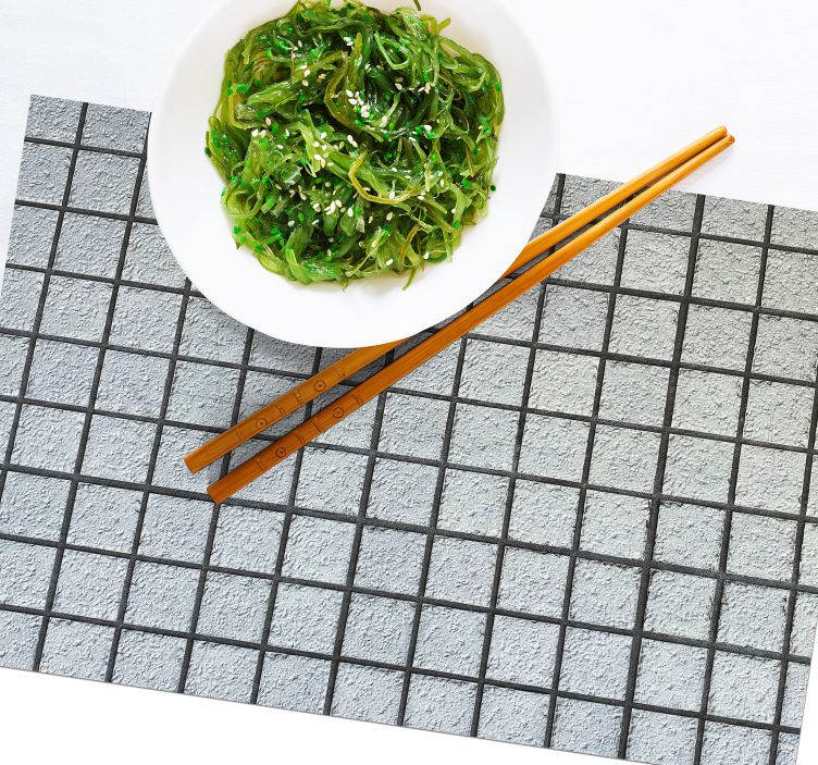 modern grey set modern placemats - TenStickers