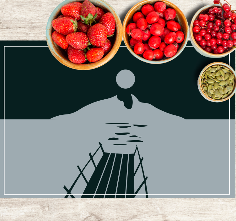 Modern placemat bridge over water - TenStickers