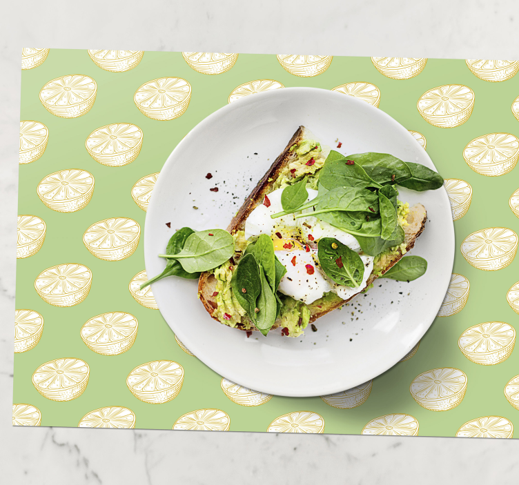 Modern placemat lime slice design - TenStickers
