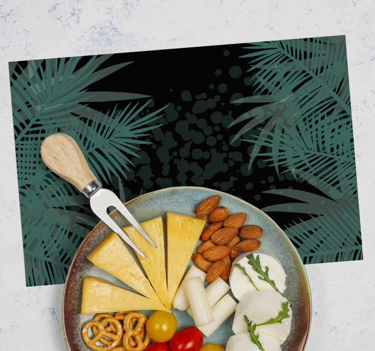 Modern placemat tropical leaf design - TenStickers