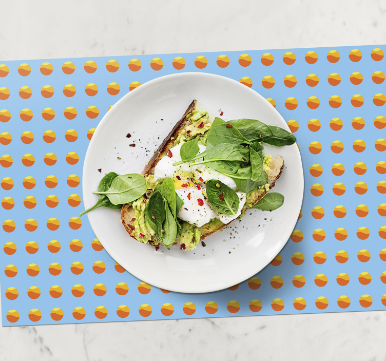 Modern placemat with vibrant circular designs - TenStickers