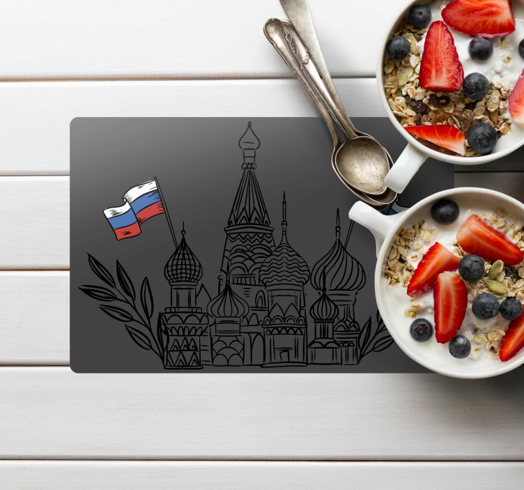 Moscow Cathedral silhouette home placemats - TenStickers