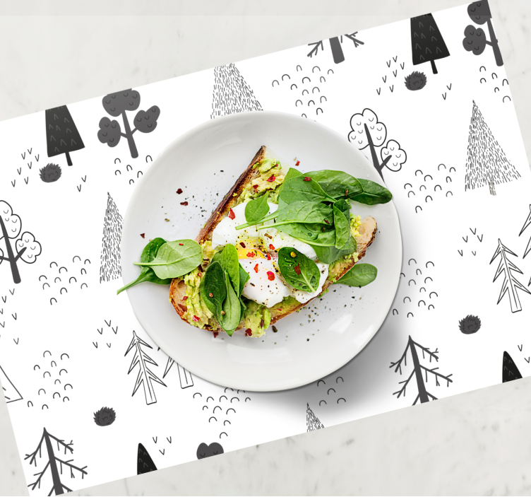 Nature inspired pattern placemat - TenStickers