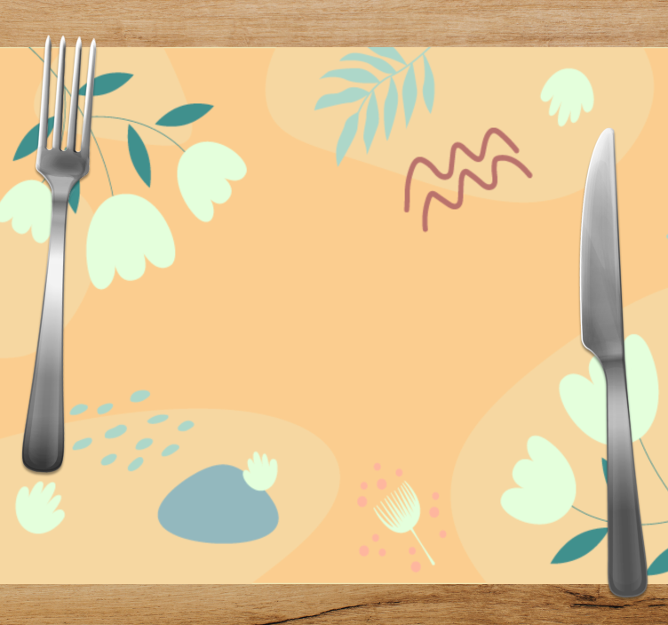 Original placemat abstract floral design - TenStickers