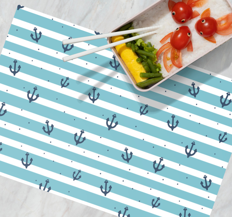 Original placemat anchor pattern stripes - TenStickers