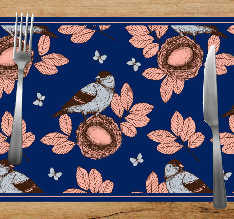 Original placemat birds nest design - TenStickers