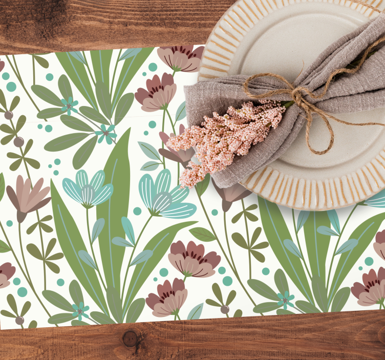 Original placemat botanical leaf design - TenStickers