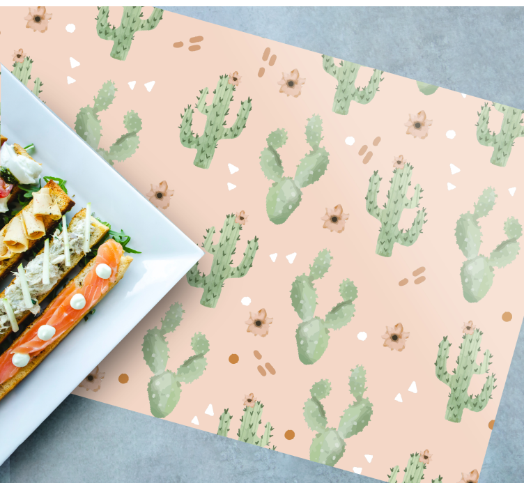 Original placemat cactus pattern design - TenStickers