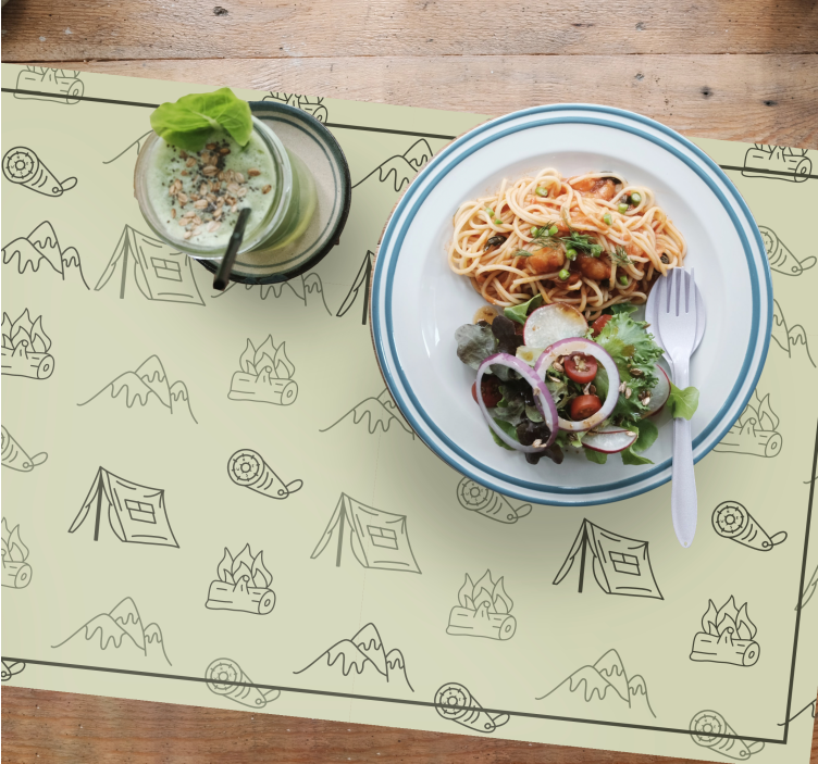 Original placemat camping adventure set - TenStickers