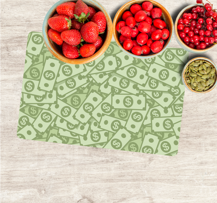 Original placemat cash pattern design - TenStickers