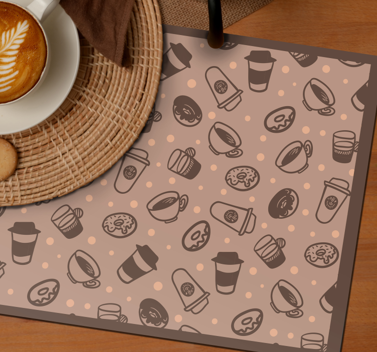 Original placemat coffee cup designs - TenStickers