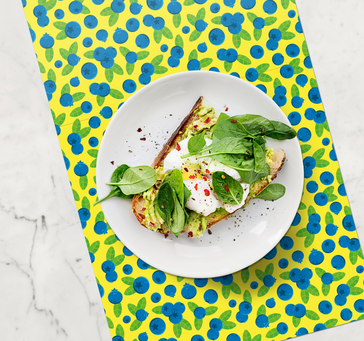 Original placemat colorful blueberry design - TenStickers