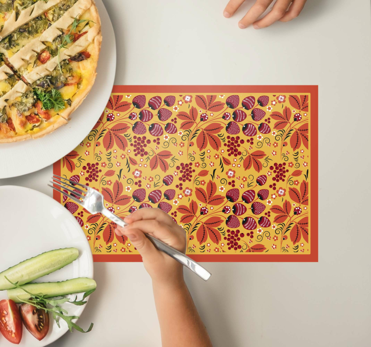 Original placemat colorful floral design - TenStickers