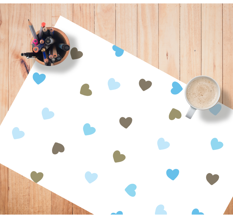 Original placemat colorful heart design - TenStickers