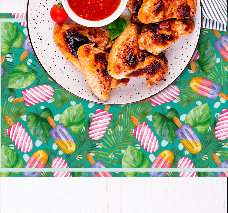 Original placemat colorful ice pops - TenStickers