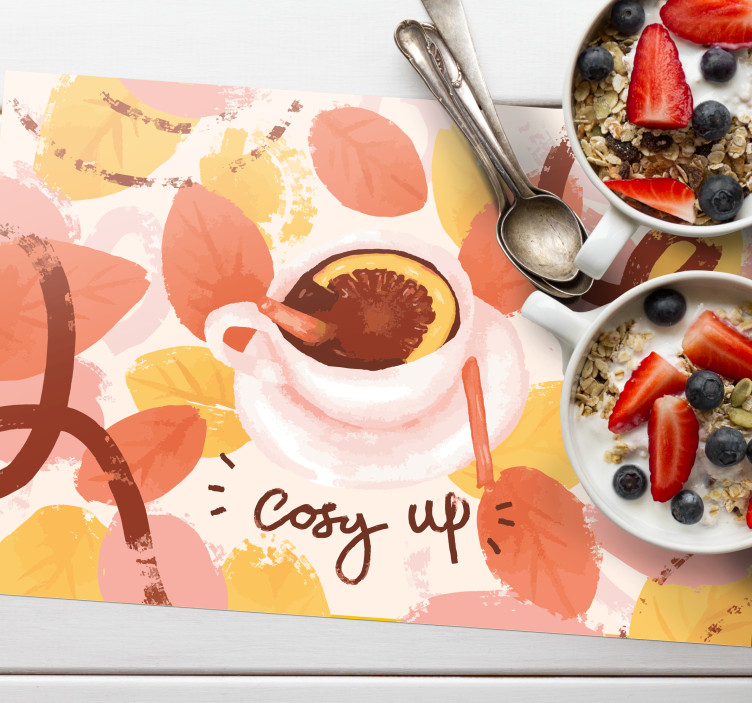 Original placemat cozy coffee mug - TenStickers