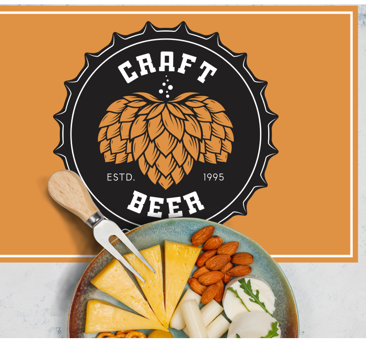 Original placemat craft beer design - TenStickers