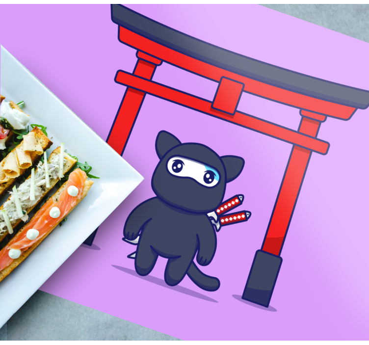Original placemat cute ninja design - TenStickers