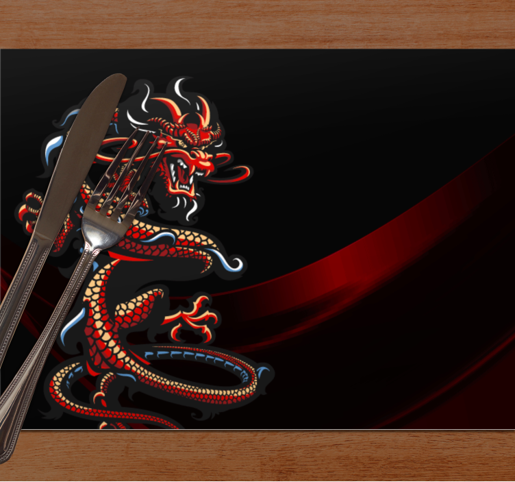 Original placemat dragon design artwork - TenStickers