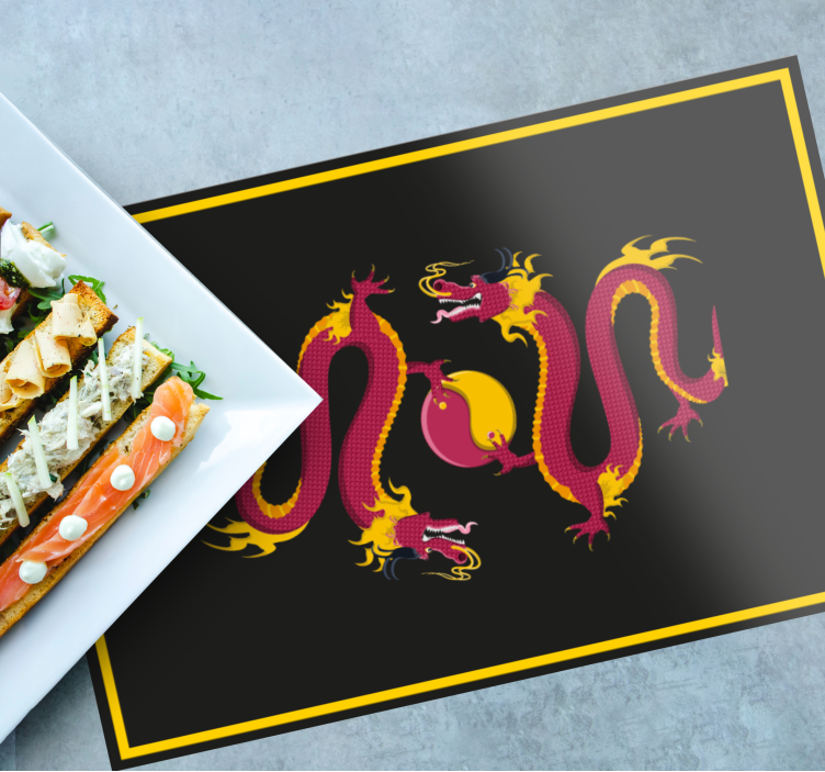 Original placemat dragon motif design - TenStickers