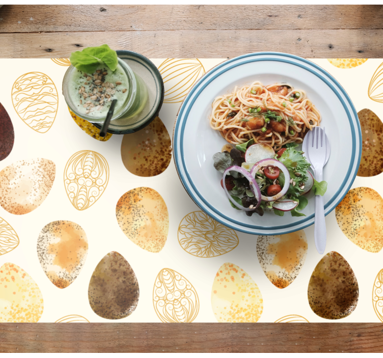Original placemat elegant egg design - TenStickers