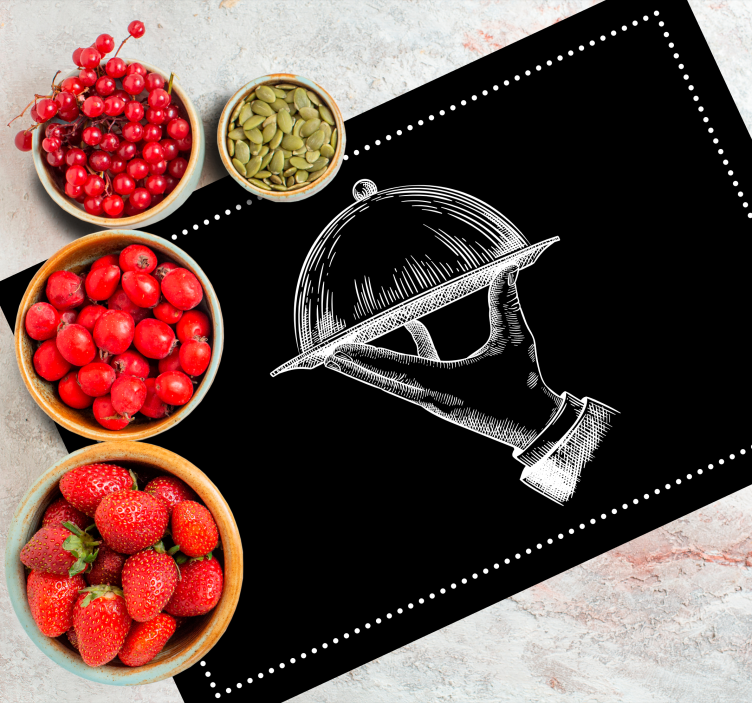 Original placemat elegant serving hand - TenStickers