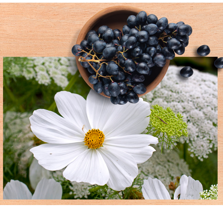 Original placemat elegant white blossom - TenStickers