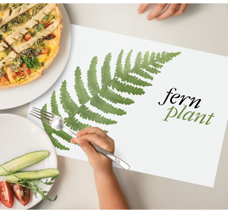 Original placemat fern plant display - TenStickers