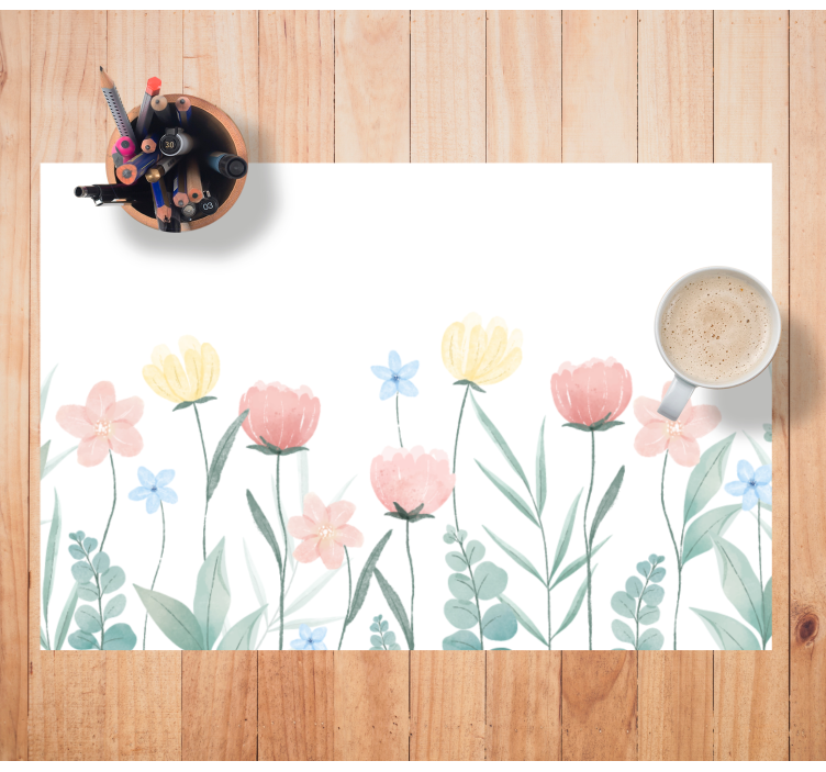 Original placemat floral colorful arrangement - TenStickers