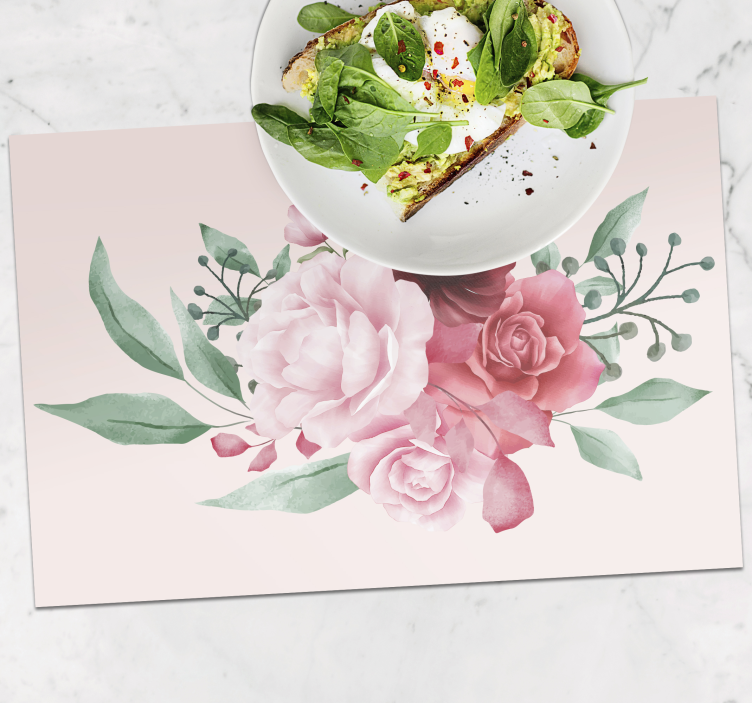 Original placemat floral design - TenStickers