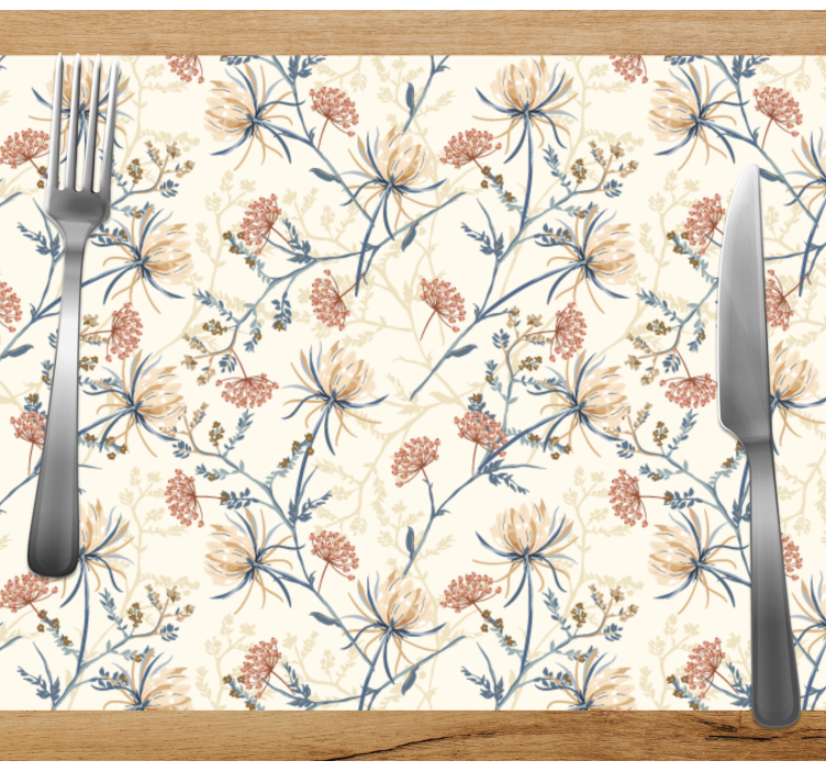 Original placemat floral design tabletop - TenStickers