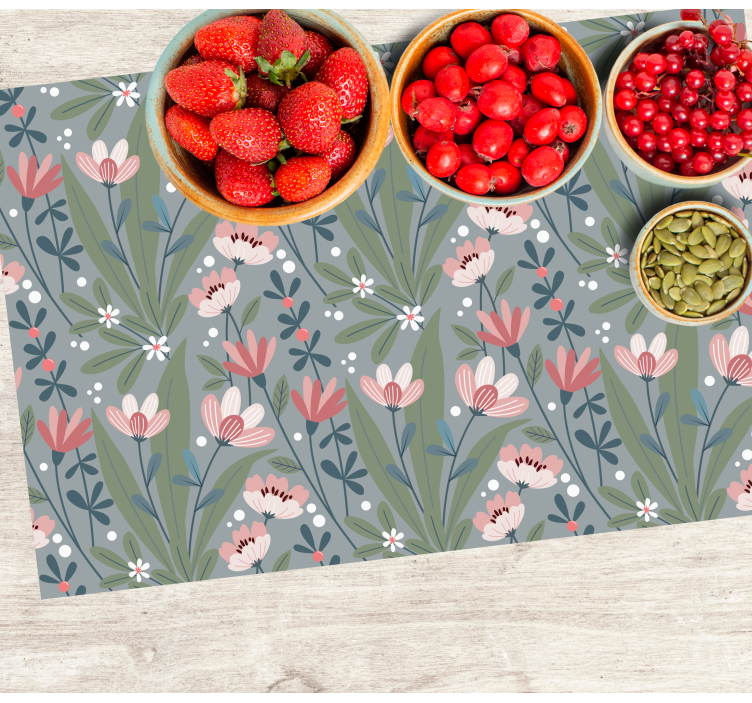 Original placemat floral pattern table - TenStickers